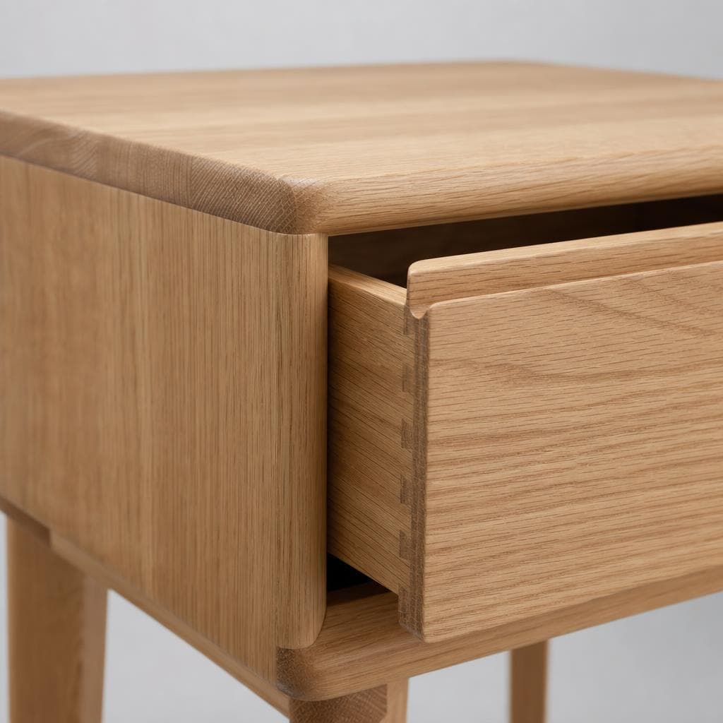 Oslo Nightstand — push-to-open drawer detail