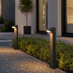 Terra Solar Path Light — lining a garden path at dusk